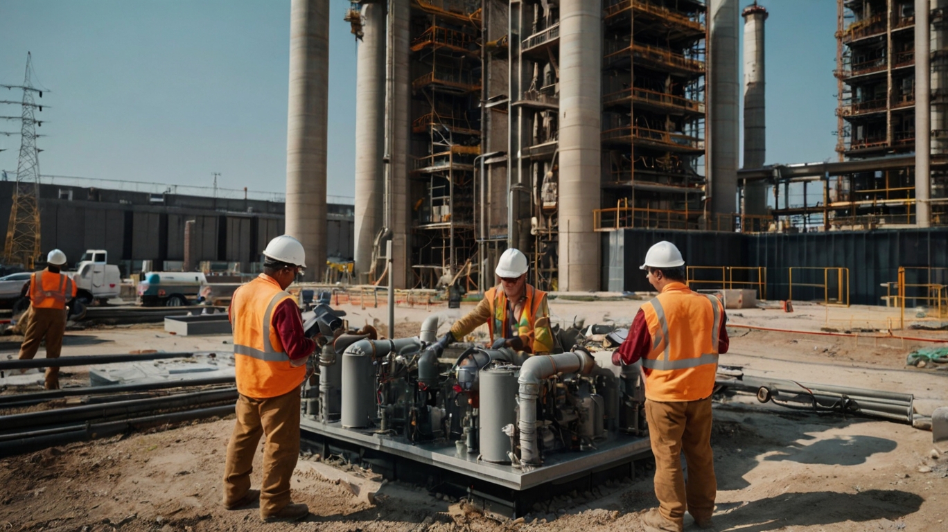 Leonardo_Kino_XL_group_of_engineers_working_on_a_power_plant_o_0